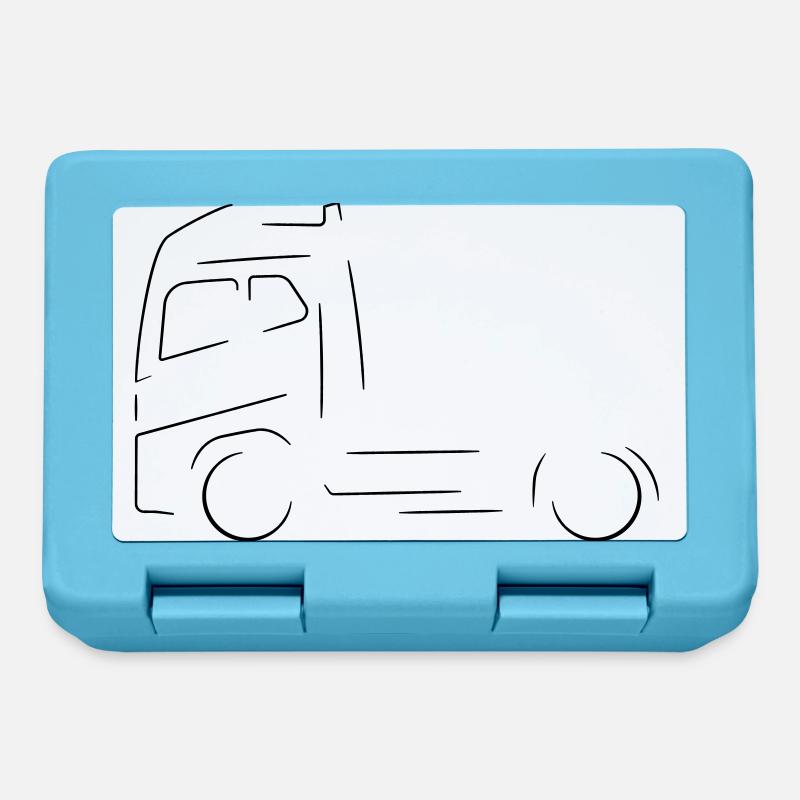 Silhouette de camion - Boîte à goûter - bleu saphir