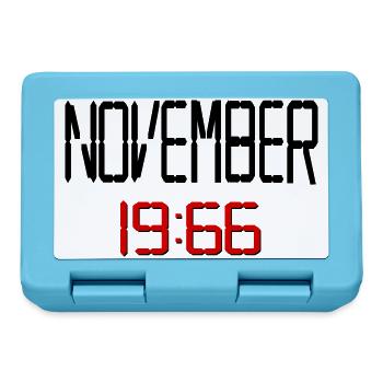 60. Geburtstag November 1966 - Brotdose - Saphirblau - Vorne