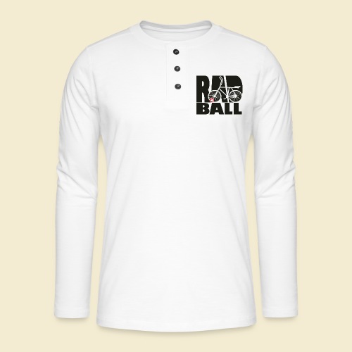 Radball | Typo Black - Henley Langarmshirt