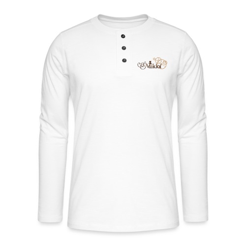miklof logo gold wood gradient 3000px - Henley long-sleeved shirt