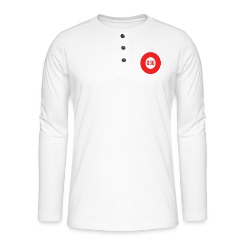 030 logo - Henley shirt met lange mouwen