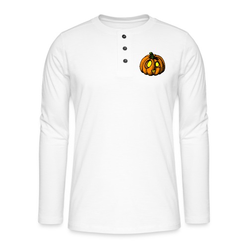 Pumpkin Halloween scribblesirii - Henley T-shirt med lange ærmer