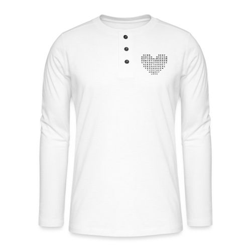 Copenhagen Heart - Henley T-shirt med lange ærmer