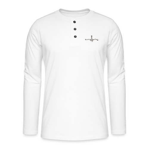 Knogle EKG - Henley T-shirt med lange ærmer