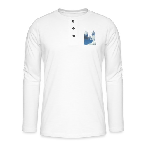 Lund Cathedral and sky - Henley long-sleeved shirt