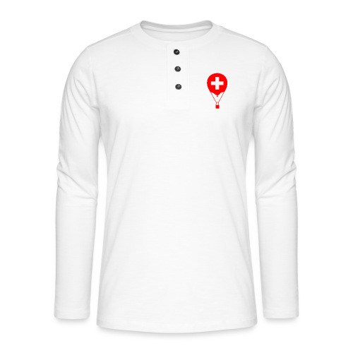 Gasballon i schweizisk design - Henley T-shirt med lange ærmer