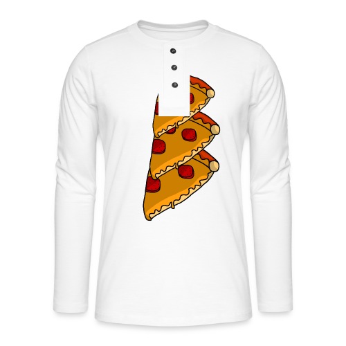 pizza - Henley T-shirt med lange ærmer