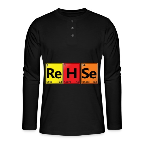 REHSE - Dein Name im Chemie-Look - Henley Langarmshirt