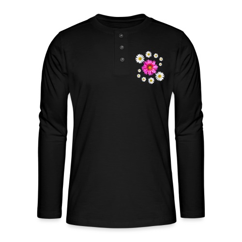 Gazanie Margeriten Blüten Gazanien Gänseblümchen - Henley Langarmshirt