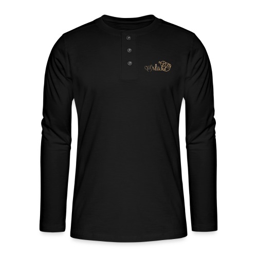 miklof logo gold outlined 3000px - Henley long-sleeved shirt