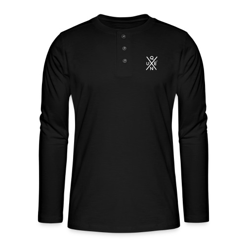 Queen Shirt mit Streifen - Henley Langarmshirt
