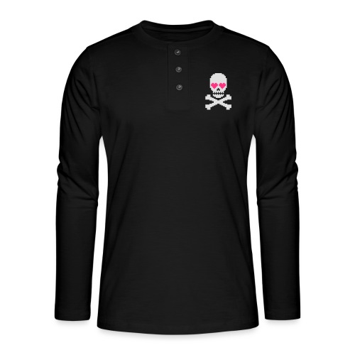 Skull Love - Henley shirt met lange mouwen