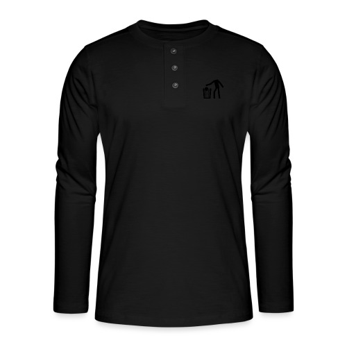 WASTE BIN BLACK - Henley long-sleeved shirt