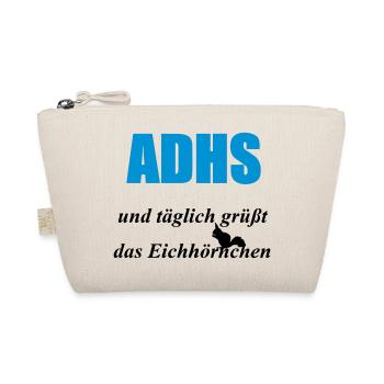 ADHS Eichhörnchen Geschenk - Bio-Täschchen - Natur - Vorne