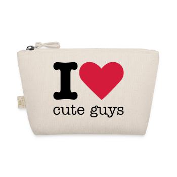 I Love Cute Guys - Trousse biologique - nature - Devant
