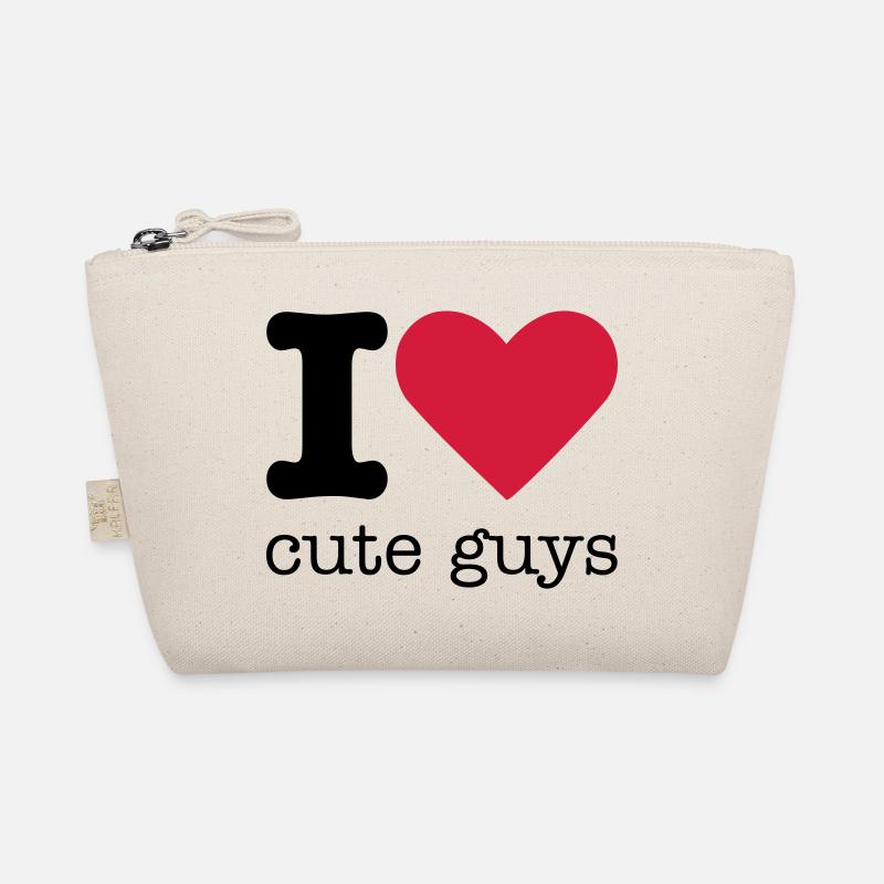 I Love Cute Guys Bio-Täschchen