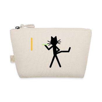 Katze Kittycat dartet - Bio-Täschchen - Natur - Vorne