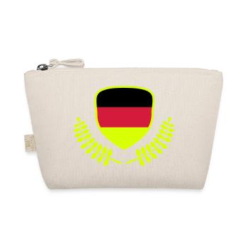 Deutschland Wappen Schild schwarz rot gold gelb - Bio-Täschchen - Natur - Vorne