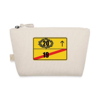 Ortsschild 20. Geburtstag Geschenk - Bio-Täschchen - Natur - Vorne