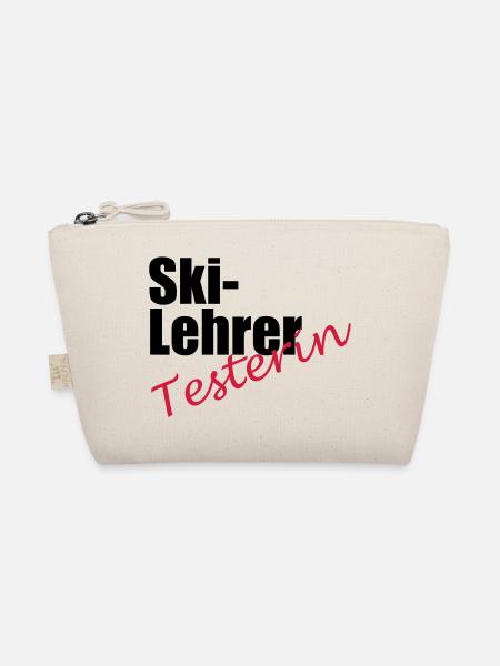 Ski Lehrer Testerin - Bio-Täschchen - Natur - Vorne