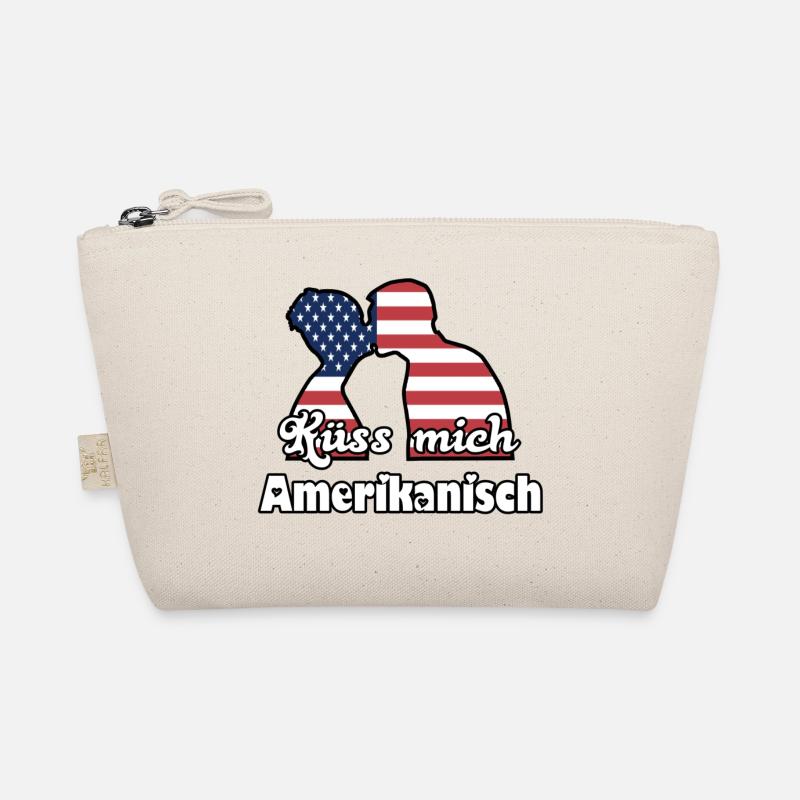 Küss mich Amerikanisch Geschenk - Bio-Täschchen - Natur