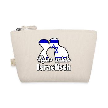 Küss mich Israelisch Geschenk - Bio-Täschchen - Natur - Vorne