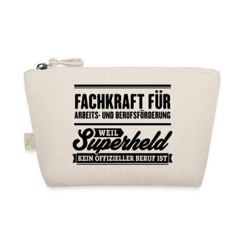 Superheld Fachkraft Arbeit Berufsförderung - Bio-Täschchen - Natur - Vorne