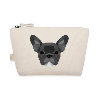 gris Low Poly Frenchie - Trousse biologique - nature - Devant