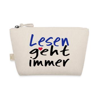 Lesen geht immer! - Bio-Täschchen - Natur - Vorne