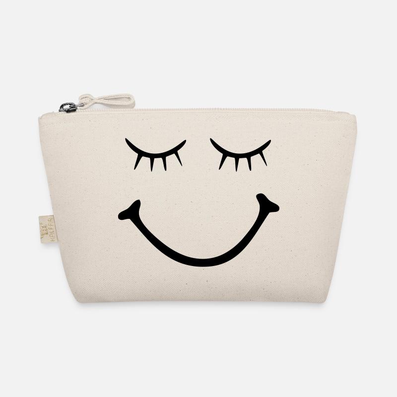 smiley - smile - Bio-Täschchen - Natur