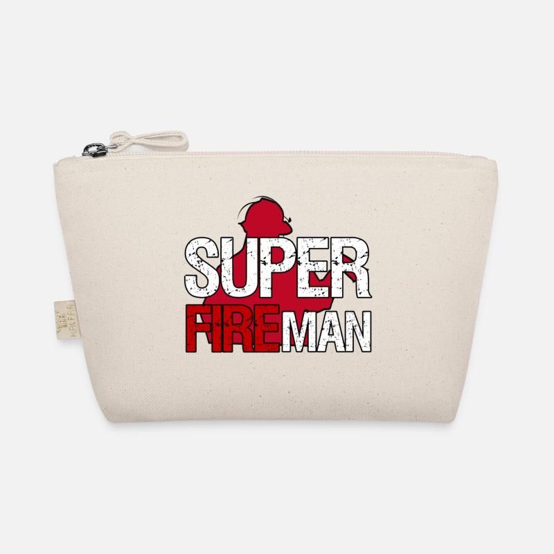 Super Fireman Feuerwehr Feuerwehrmann Geschenk - Bio-Täschchen - Natur