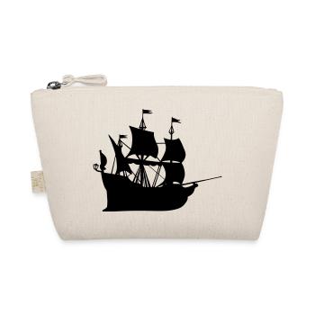 Schiff Geschenk Idee - Bio-Täschchen - Natur - Vorne