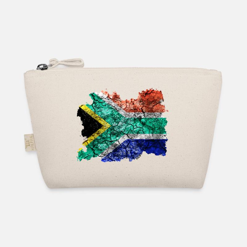 Südafrika Vintage Flagge - Bio-Täschchen - Natur