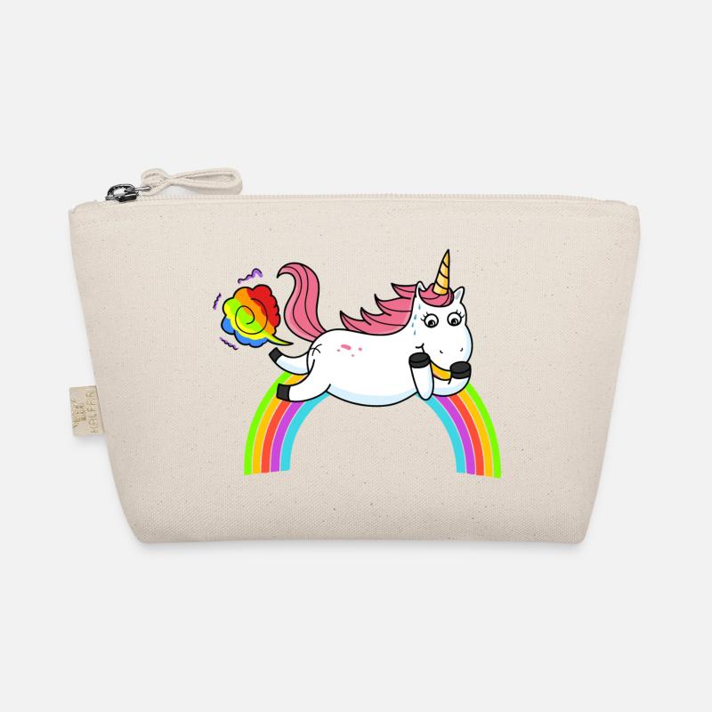 Farting Unicorn Rainbow1 Organic Pouch