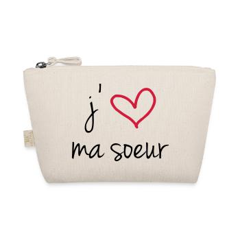 I love my sister - Organic Pouch - nature - Front