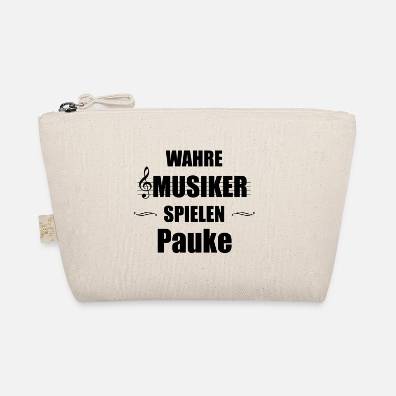 Pauke Instrument Geschenk - Bio-Täschchen - Natur