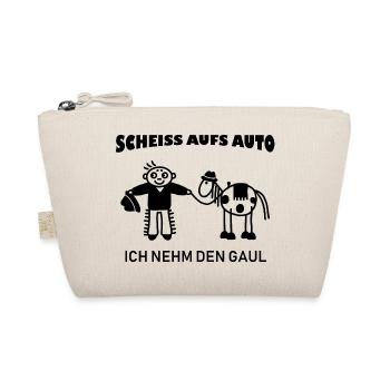 Cowboy mit Pferd Westernreiten Spruch - Bio-Täschchen - Natur - Vorne