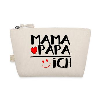 Mama + Papa = Ich - Bio-Täschchen - Natur - Vorne