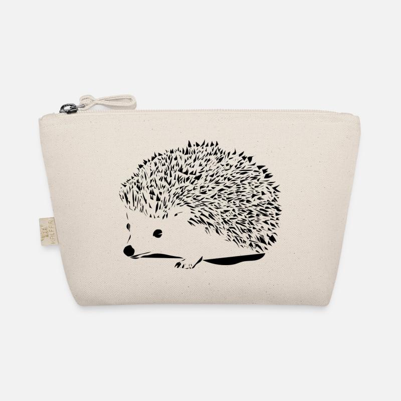 Black hedgehog Organic Pouch