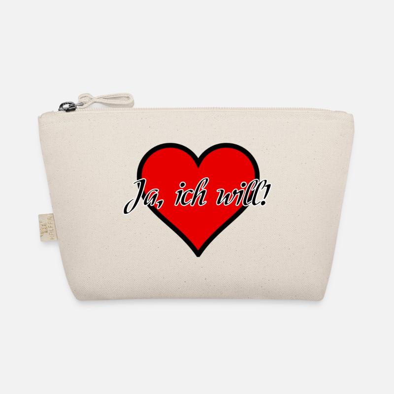Ich will Heirat Hochzeit Ehe Antrag Liebe Geschenk - Bio-Täschchen - Natur