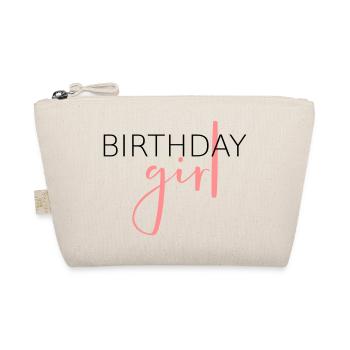 Birthday girl - birthday child gift idea - Organic Pouch - nature - Front