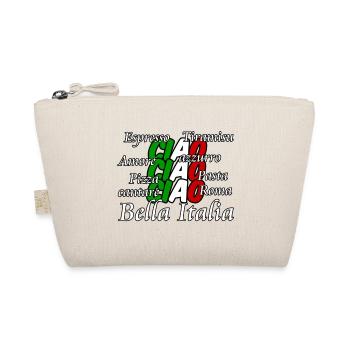 Italien Italy italienisch Ciao Spruch Geschenk - Organic Pouch - nature - Front