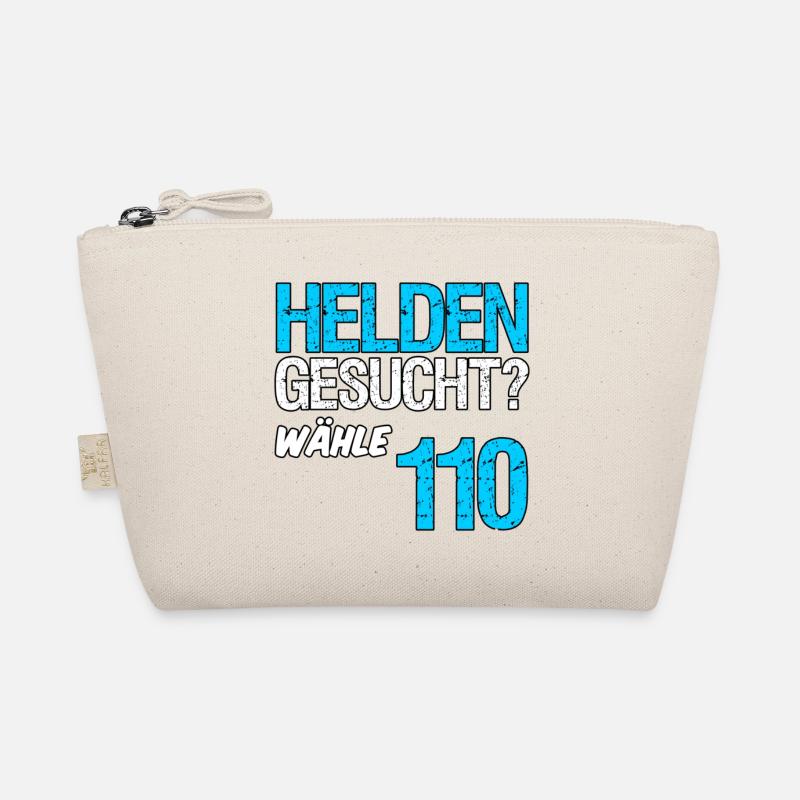 Helden 110 Polizei Polizist Polizisten Geschenk - Bio-Täschchen - Natur
