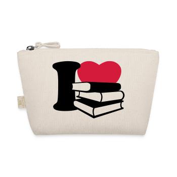 I love books - Organic Pouch - nature - Front