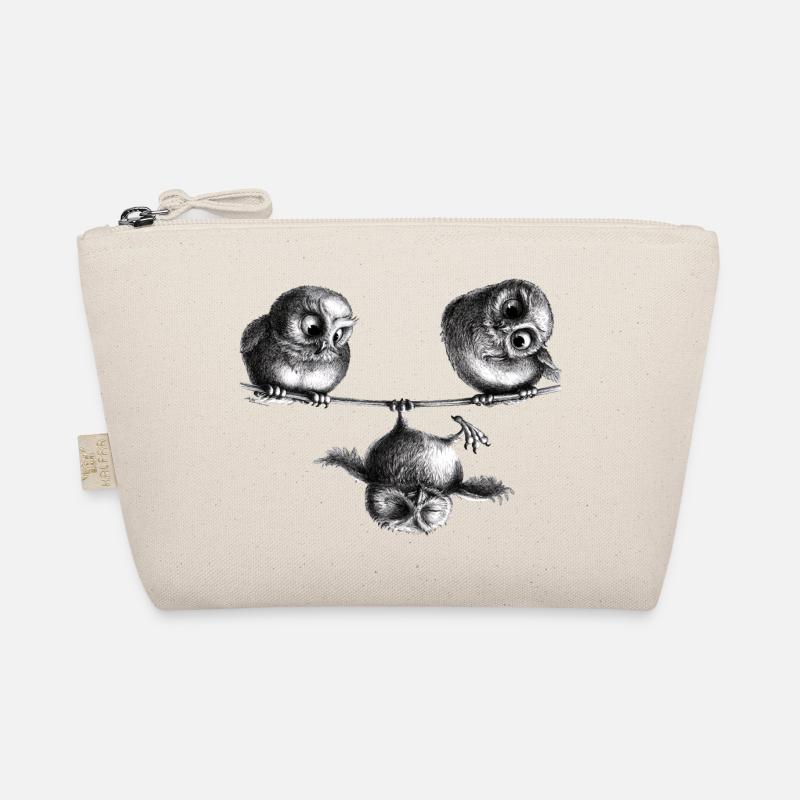 Three Owls - Freedom and Fun - Organic Pouch - nature