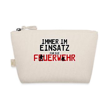 Feuerwehr Feuerwehrmann Spruch Geschenk Beruf - Bio-Täschchen - Natur - Vorne