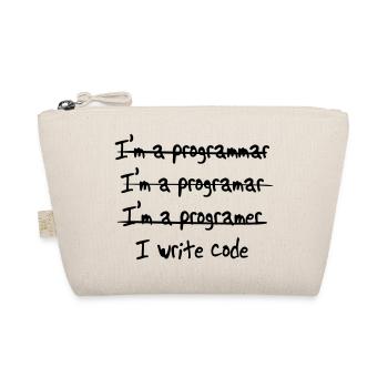 I'm programmer. I write code - Organic Pouch - nature - Front
