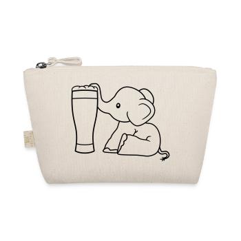 alcohol elephant beer suck drink thirst drunk - Organic Pouch - nature - Front