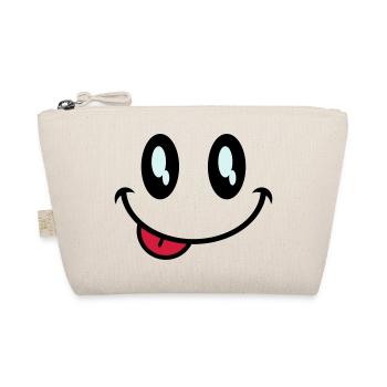 augen smiley zunge - Bio-Täschchen - Natur - Vorne