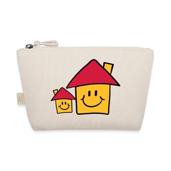 Sweet Papa Mama child House family - Organic Pouch - nature - Front